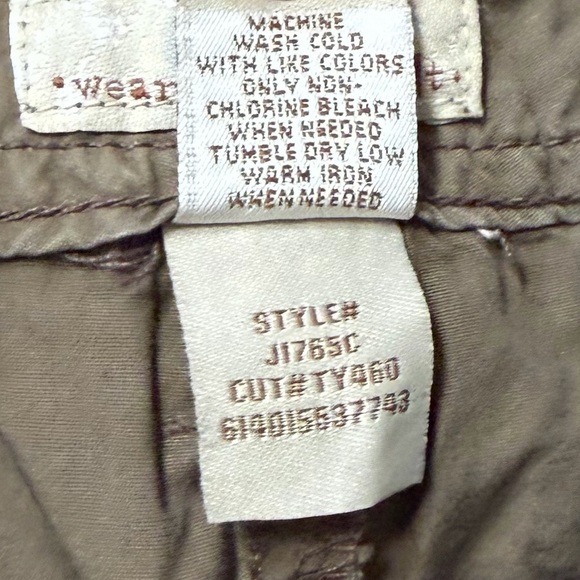 Vintage Y2K Khaki Tan SO Ruched Cinch Hem Capri Pants, Women's Size 0 - Picture 10 of 10